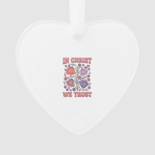 In Christ We Trust Floral Christian Vector Design_ Ornament