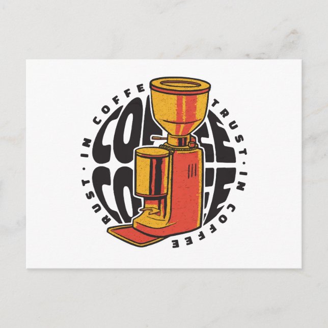 In Coffee we trust  Postcard (Front)