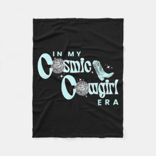 In Cosmic Cowgirl Era Western Aesthetic Midwestern Fleece Blanket