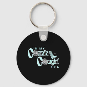 In Cosmic Cowgirl Era Western Aesthetic Midwestern Keychain