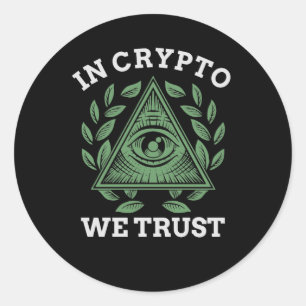 In Crypto We Trust Bitcoin Trading Classic Round Sticker