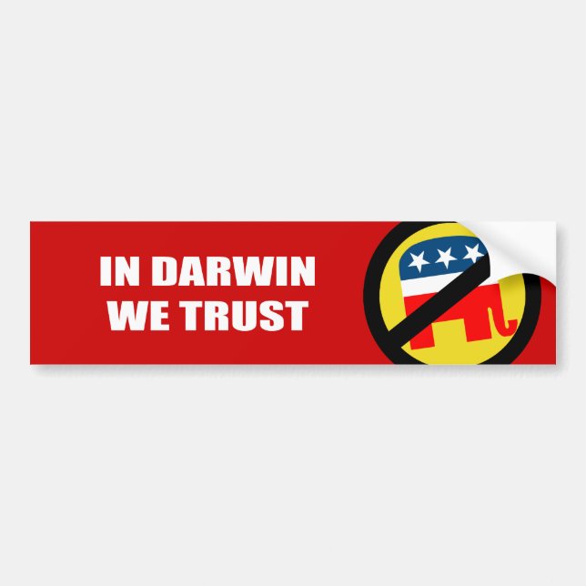 In Darwin we trust Bumper Sticker (Front)