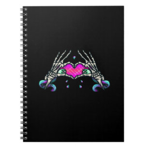 In Death - Skeleton Heart Hands Notebook