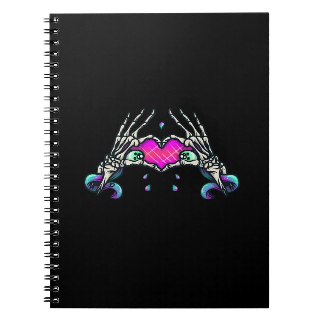 In Death - Skeleton Heart Hands Notebook (Front)
