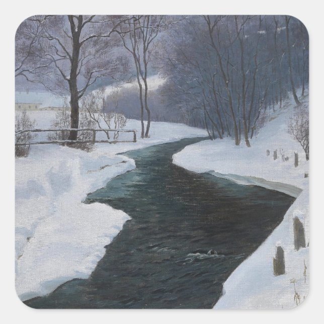In Deep Winter Square Sticker (Front)
