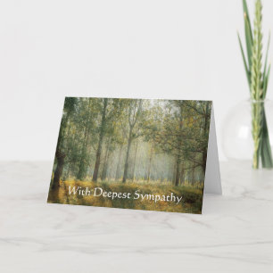 In Deepest Sympathy Beautiful Autumn Fall Scene Card