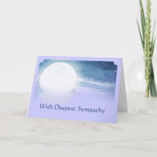 In Deepest Sympathy Beautiful Moon Nightsky Card