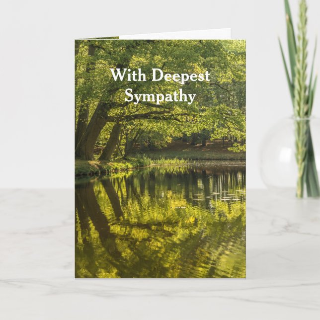 In Deepest Sympathy Forest Lake Wilderness Card (Front)