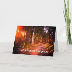 In Deepest Sympathy Forest Trail Sunset Card