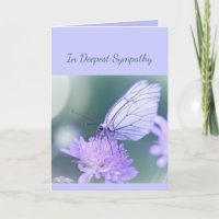 In Deepest Sympathy Help in Difficulty Butterfly