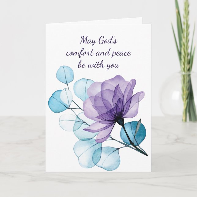 In Deepest Sympathy Help in Difficulty Flower Card (Front)