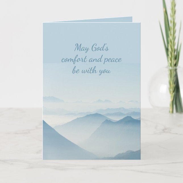 In Deepest Sympathy Help in Difficulty Mountains  Card (Front)