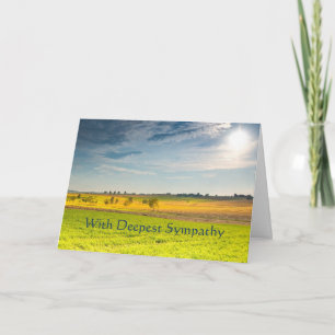 In Deepest Sympathy Landscape Meadow Crop Fields Card