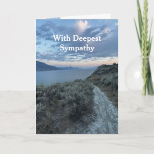 In Deepest Sympathy Morning Sky Clouds Lake Walk Card