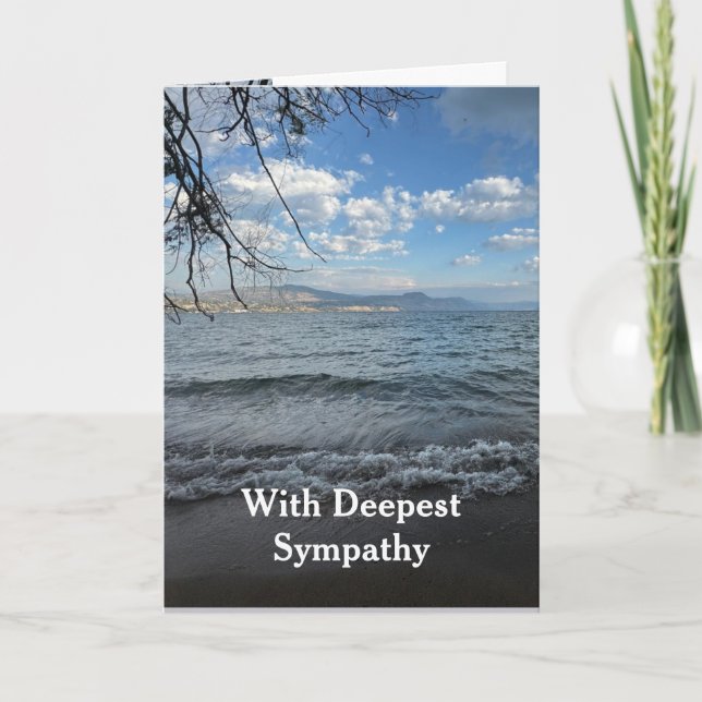 In Deepest Sympathy Sea Ocean Lake Beach  Card (Front)