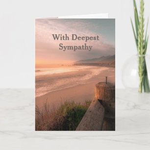 In Deepest Sympathy sky Clouds Lake Beach Card