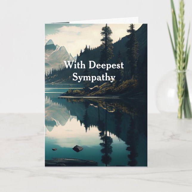 In Deepest Sympathy sky Clouds Lake Wilderness  Card (Front)
