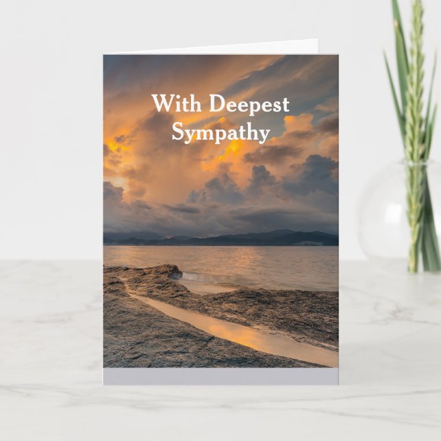 In Deepest Sympathy sky Clouds Lake Wilderness  Card (Front)