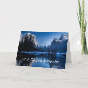 In Deepest Sympathy Snow Winter River Mountains Card