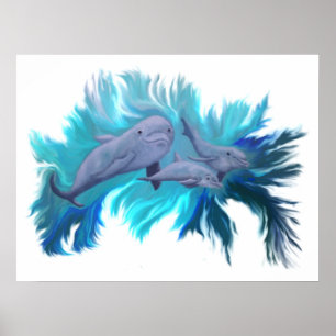 In der Delfin - Schule Poster