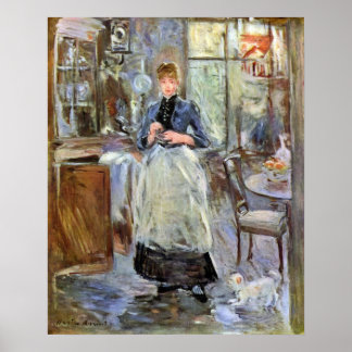 In Dining Room by Berthe Morisot Poster