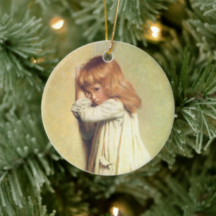 In Disgrace by Charles Burton Barber, Vintage Art Ceramic Ornament