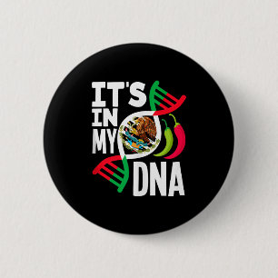 In dna mexican pride flag mexico roots heritage 2 inch round button