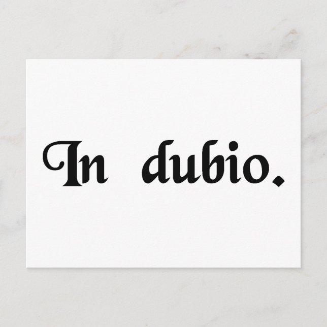 In doubt. postcard (Front)