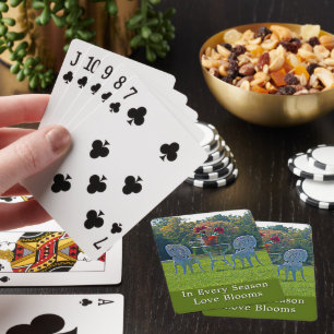 In Every Season Love Blooms Meadow of Love Playing Cards