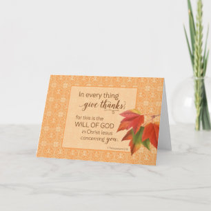 In Every Thing Give Thanks - 1 Thes. 5:18 Thank You Card