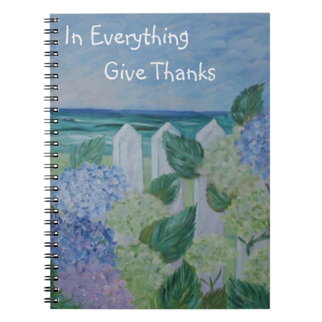In Everything Give Thanks Seashore Notebook (Front)
