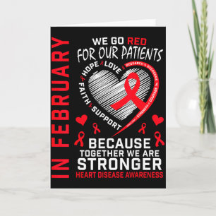In February Go Red Nurse Rn Heart Disease Awarenes Card