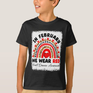 In February We Wear Heart Disease Awareness Day Bo T-Shirt