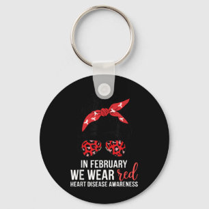 In February We Wear Red Chd Heart Disease Awarenes Keychain