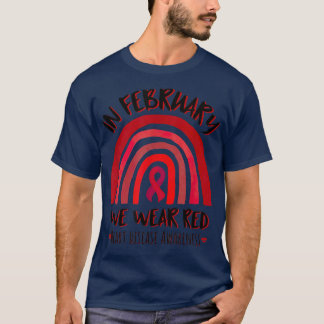 In February We Wear Red Heart Disease Awareness 52 T-Shirt
