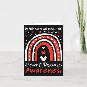 In February We Wear Red Heart Disease Awareness Mo Card