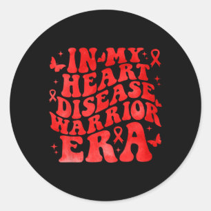 In February We Wear Red Heart Disease Awareness Wa Classic Round Sticker