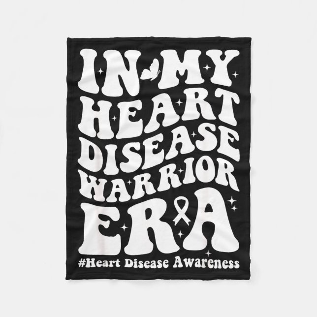 In February We Wear Red Heart Disease Awareness Wa Fleece Blanket (Front)