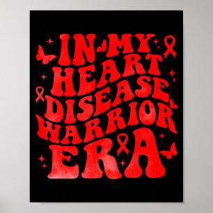 In February We Wear Red Heart Disease Awareness Wa Poster