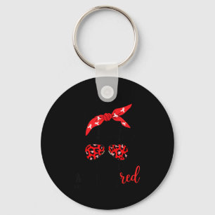 In February We Wear Red - Heart Health Awareness C Keychain