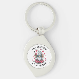 In February We Wear Red Heart Health Awareness Keychain