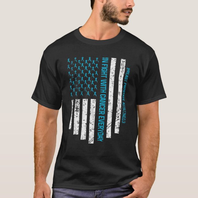 In Fight With Cancer Everyday Prostate Awareness U T-Shirt (Front)