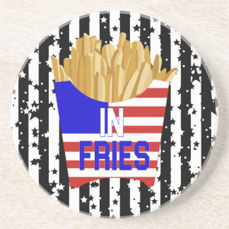 In Fries We Trust Pillow  Coaster