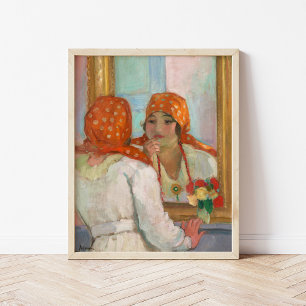 In Front of the Mirror Henri Lebasque Poster