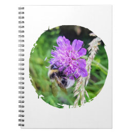 In full flower - notebook with bumblebee motif