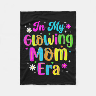 in Glowing Mom Era Retro Groovy Colourful Tygraphy Fleece Blanket