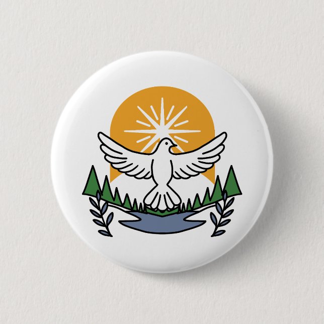 In God’s Spirit We Rise – Faith and Freedom 2 Inch Round Button (Front)