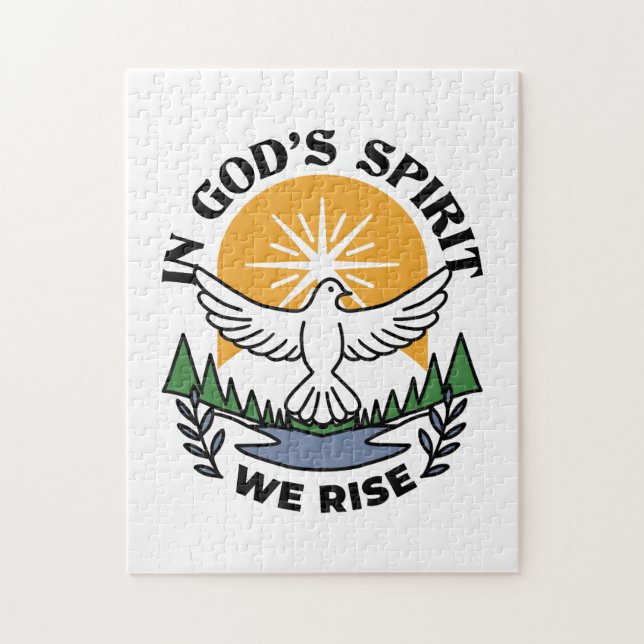In God’s Spirit We Rise – Faith and Freedom Jigsaw Puzzle (Vertical)