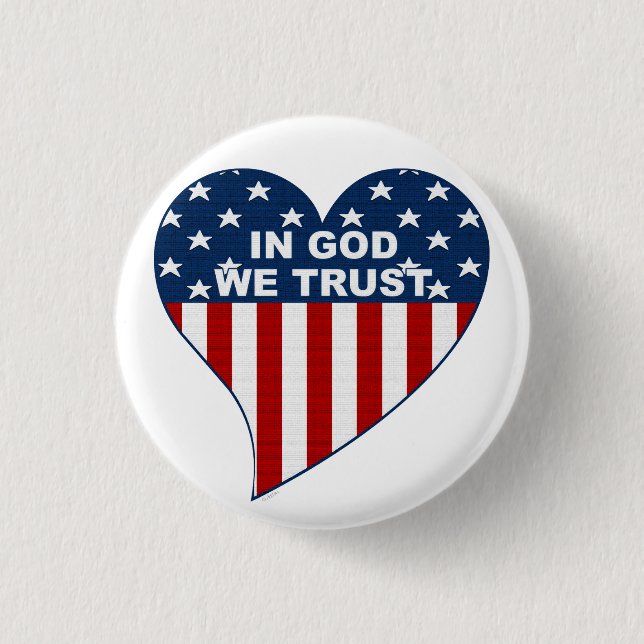 In God We Trust 1 Inch Round Button (Front)