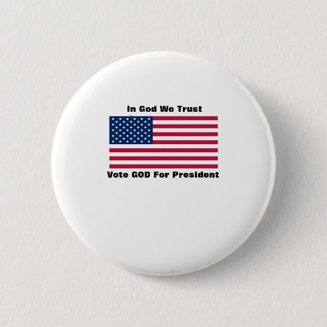 In God We Trust 2 Inch Round Button (Front)